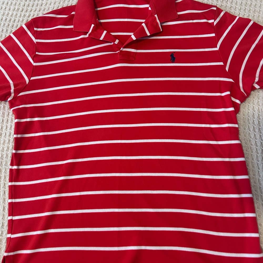Polo by Ralph Lauren Red with White Stripes Polo